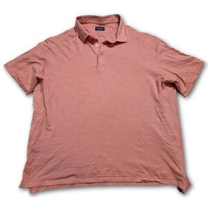 Proper Cloth Pinehurst Mens Polo Pink 2XL Slim Fit Breathable Stretch Heather
